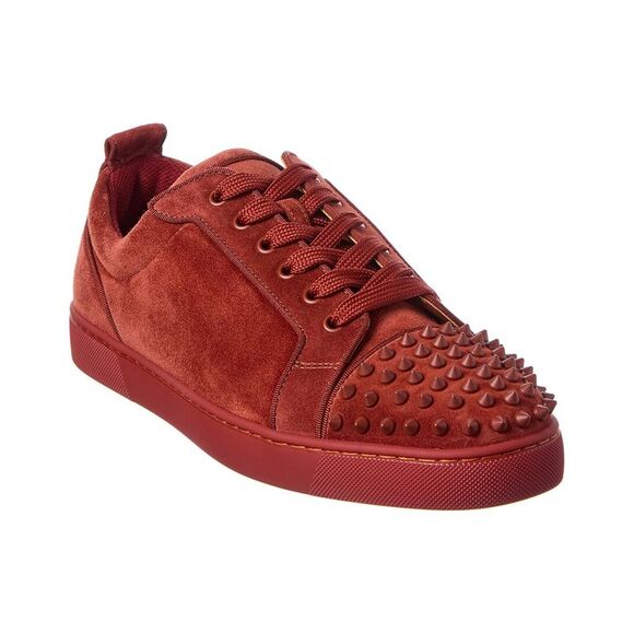 Christian Louboutin Other - Christian Louboutin Louis Junior Spikes Suede Sneaker, Red